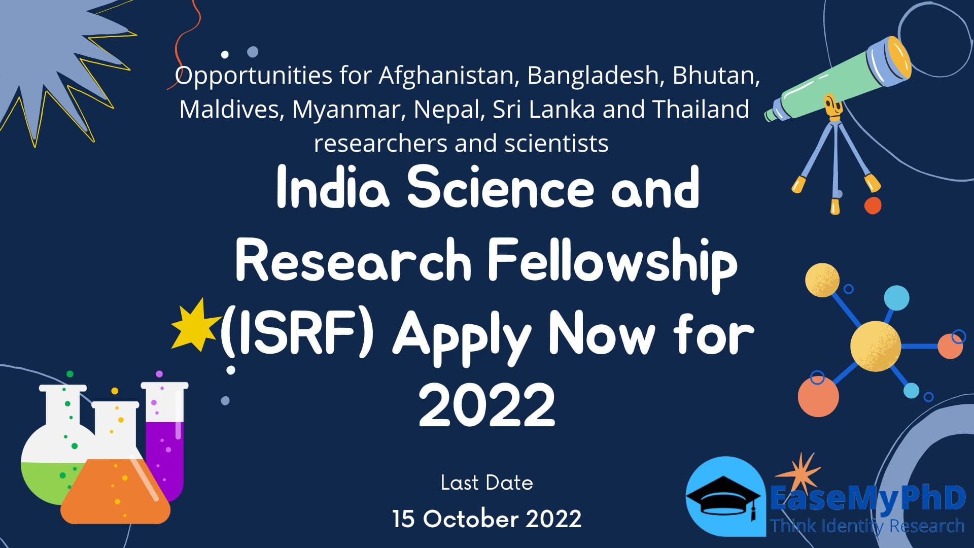 India Science and Research Fellowship (ISRF) Apply Now for 2022-23