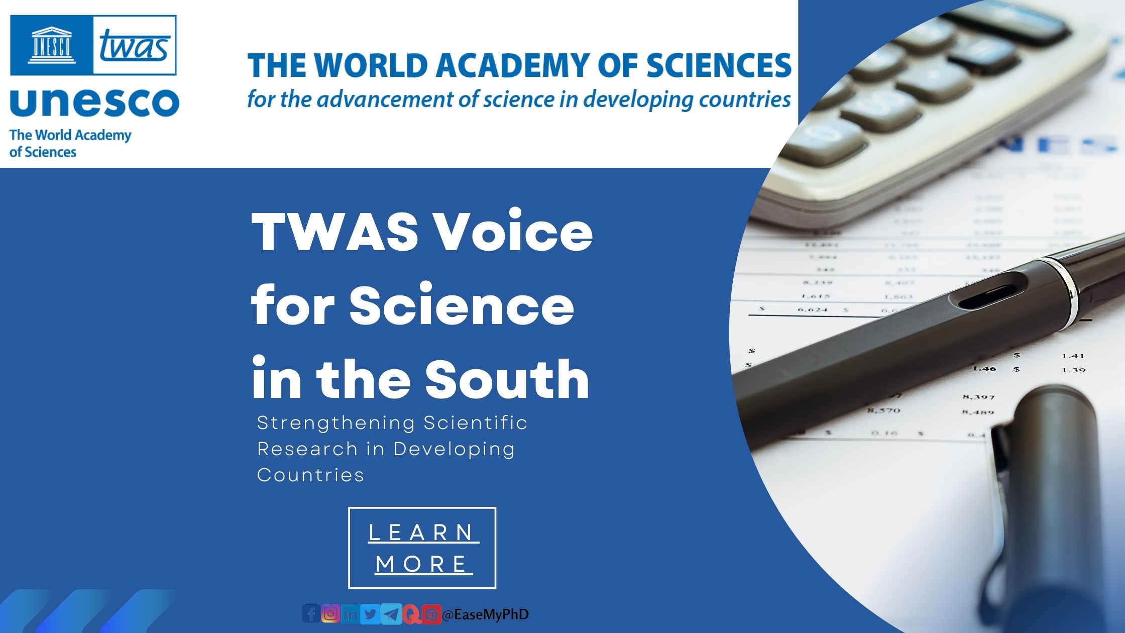 TWAS-CSIR Postgraduate Fellowship Programme - EaseMyPhD