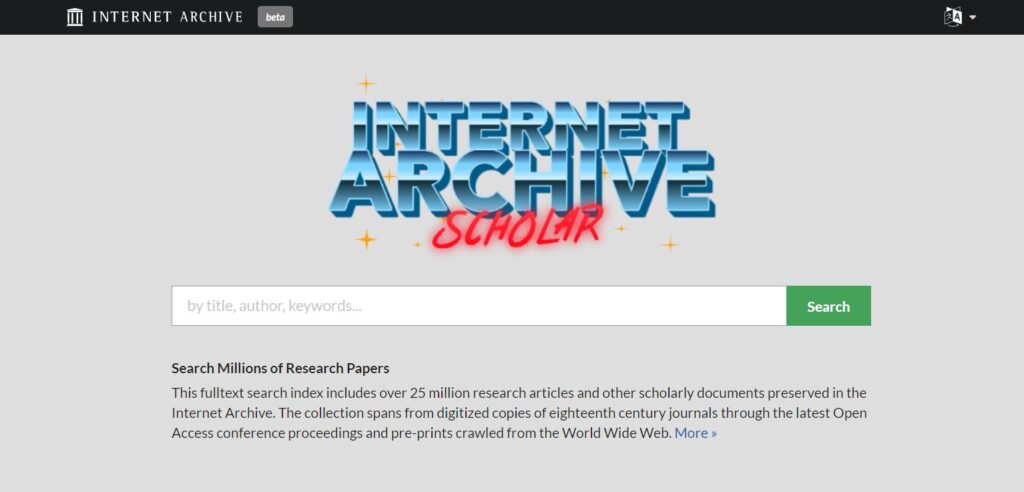 Internet Archive Scholar (IAS)  download free research papers