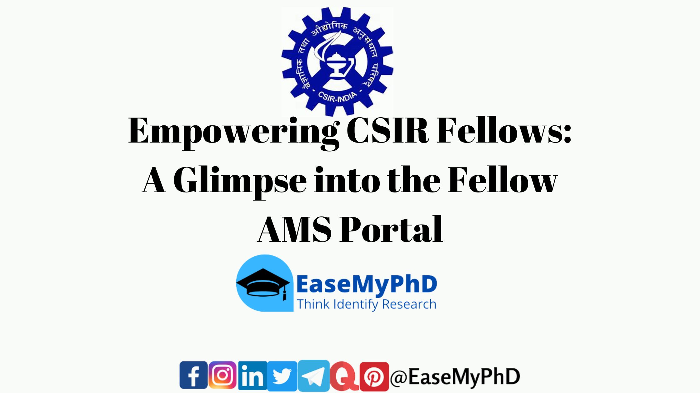 CSIR Fellow AMS Portal